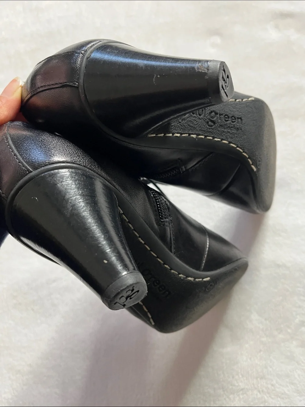 Paul Green size 4.5 (7) black lace up vintage style heels - Picture 8 of 11